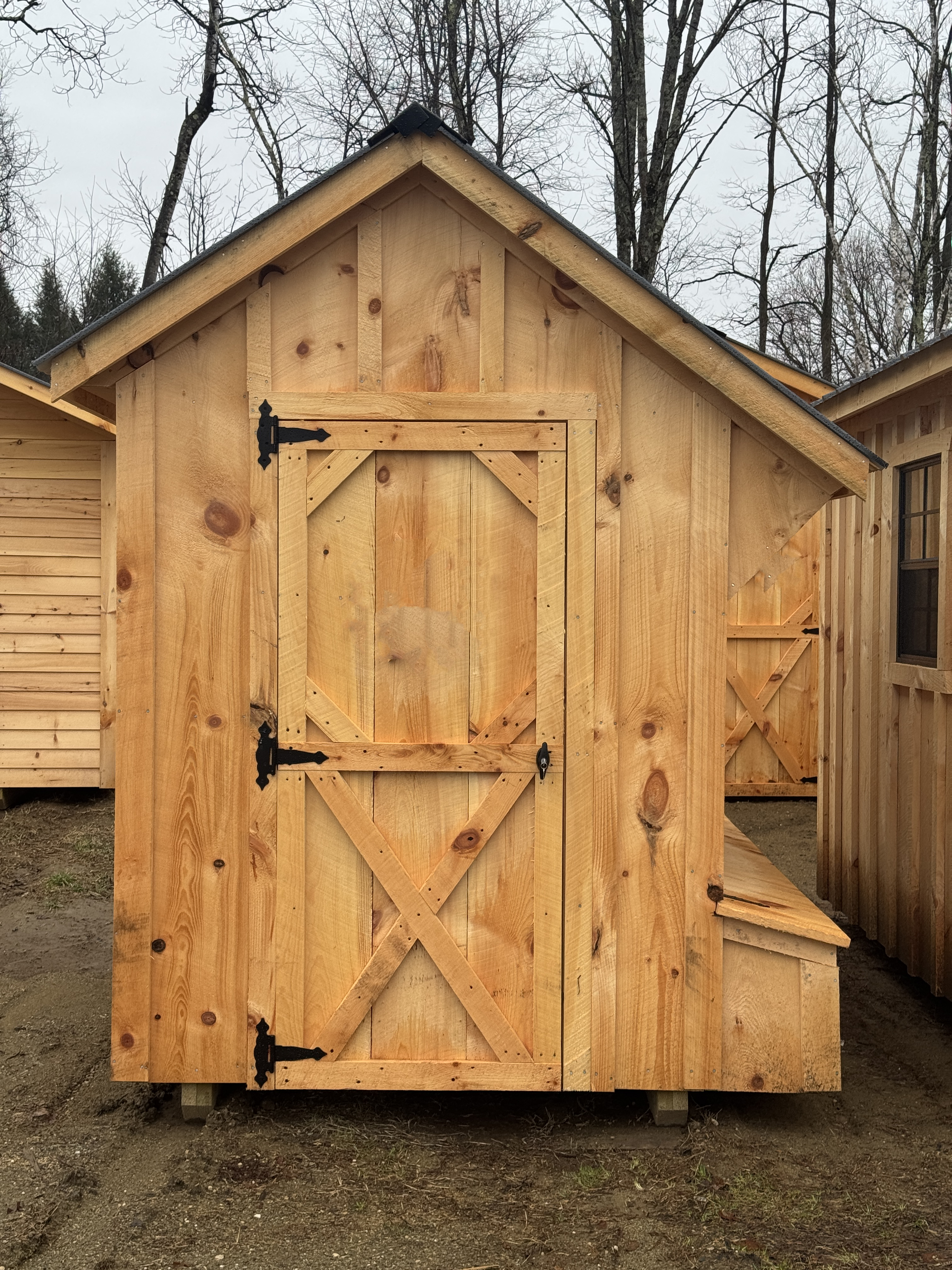 Board and batten pine shed