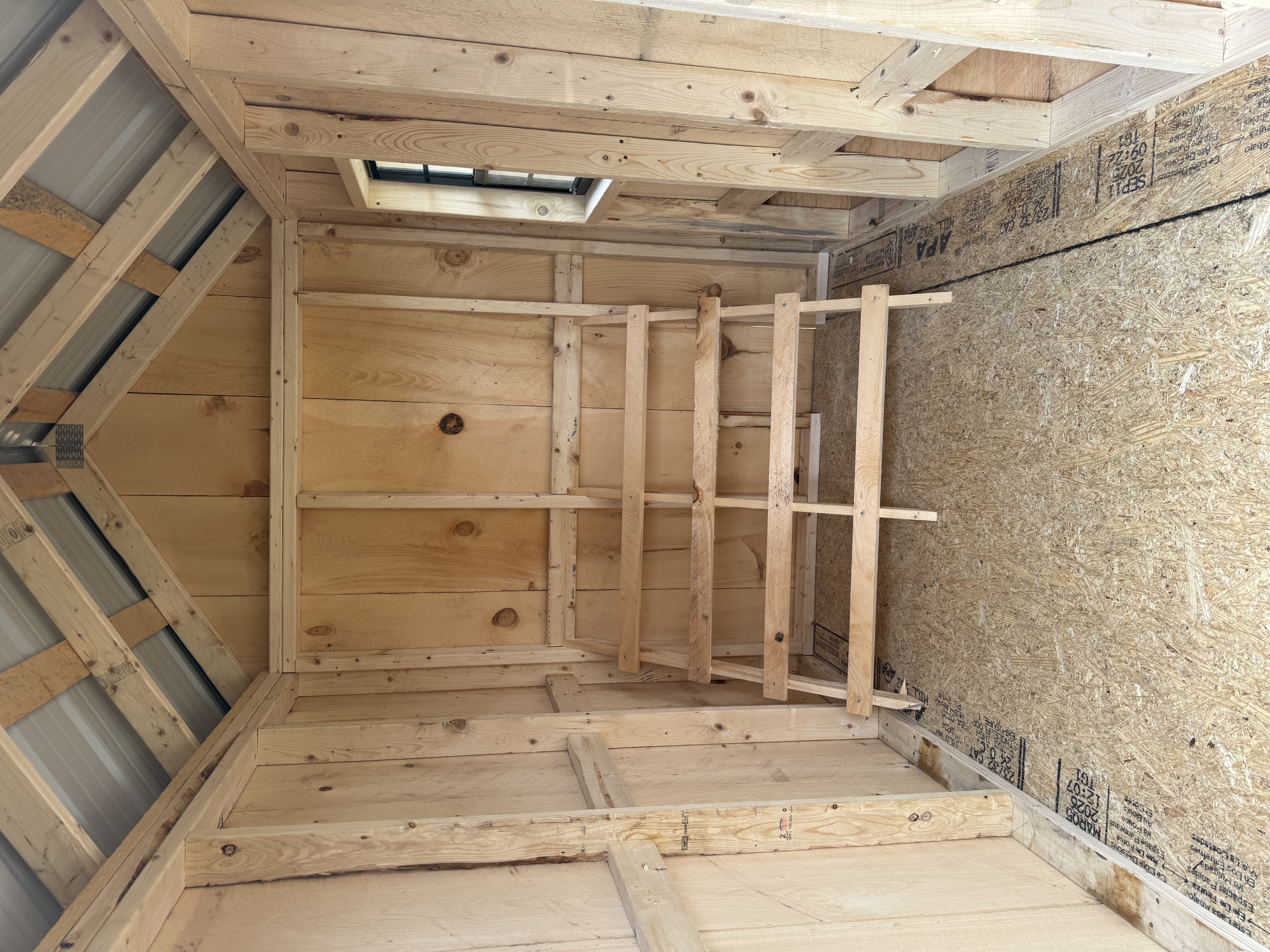 Chicken coop — rear view